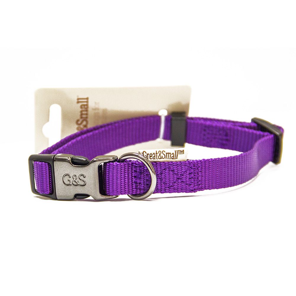 Ошейник для собак Great&Small 25x450-650мм нейлон Фиолетовый цена и фото