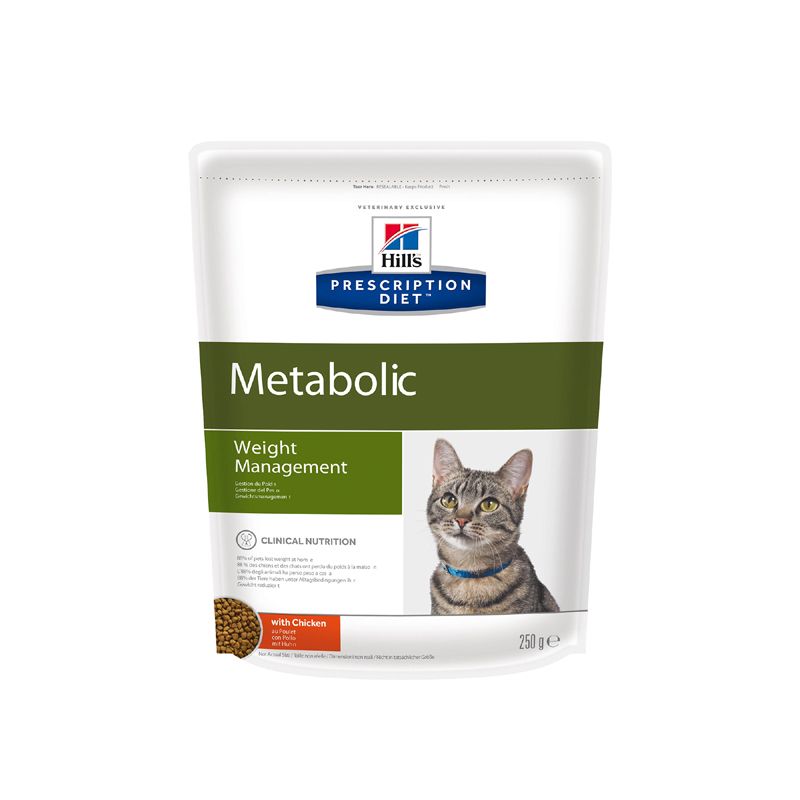 Корм для кошек Hill's Metabolic для коррекции веса, курица сух. 250г корм для кошек hill s pd metabolic 1 5 кг
