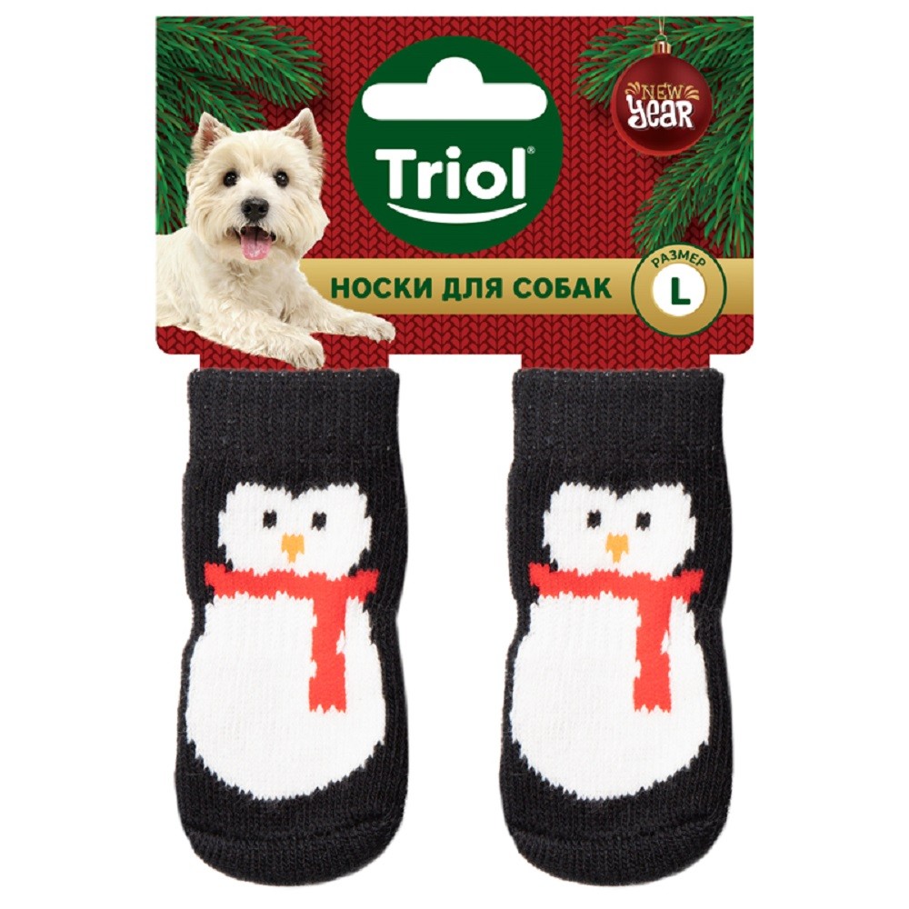 Носки для собак TRIOL New Year Пингвин размер L 448₽