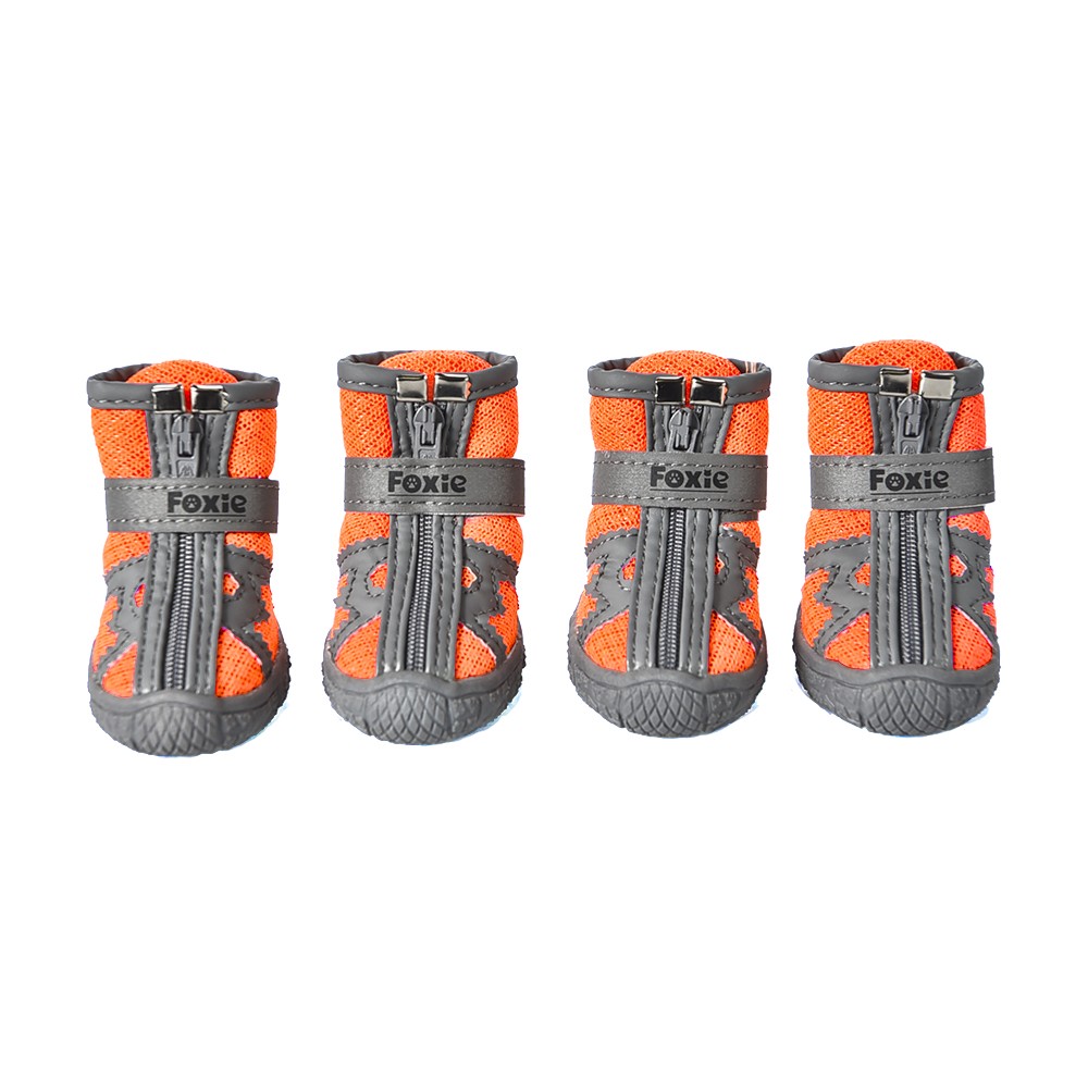 Ботинки для собак Foxie Electro M 4,3х3,8см оранжевые