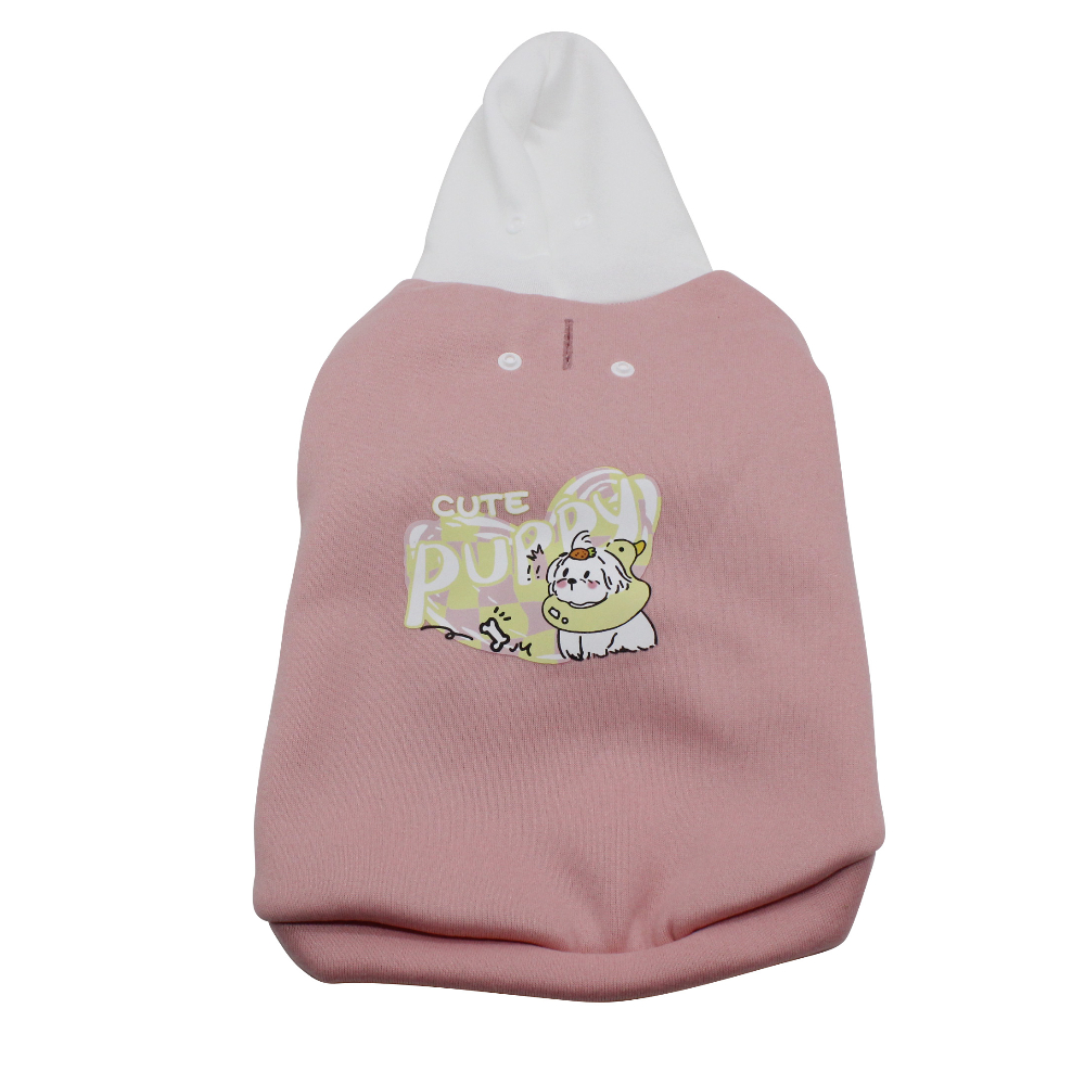 Толстовка для собак Foxie Cute Puppy M (дл.спины 35см, обх.груди 48-52см, обх.шеи 34см) розовая