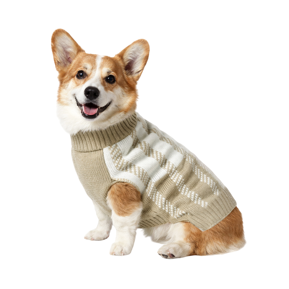 Свитер для собак Foxie Beige geometry бежевый р. XL (длина спины 45см, обхват груди 54-58см)