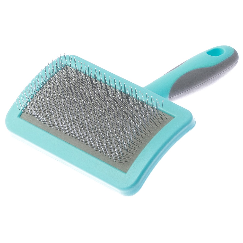 Пуходёрка для животных DeLIGHT Aqua пластик с каплей средняя 1054₽