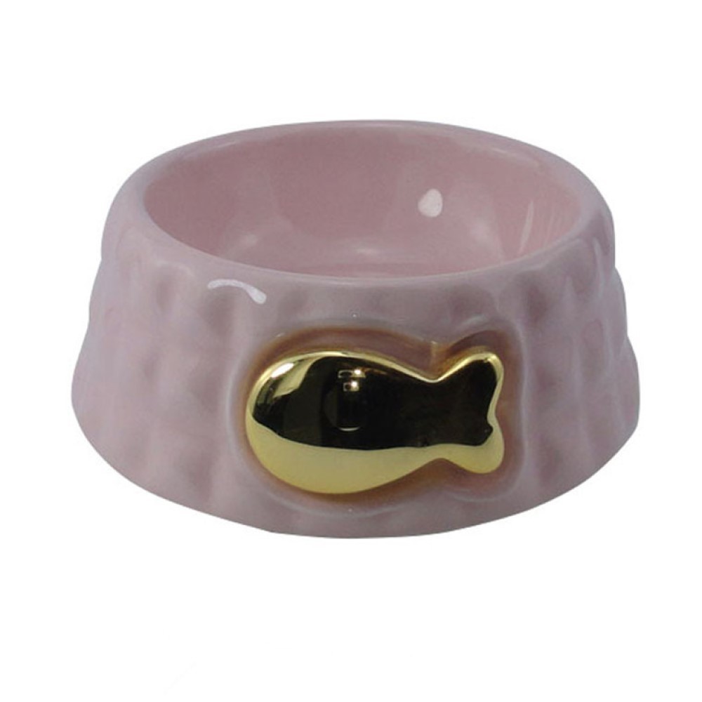 Миска для животных Foxie Goldfish розовая керамическая 15x15x5,7см 250мл