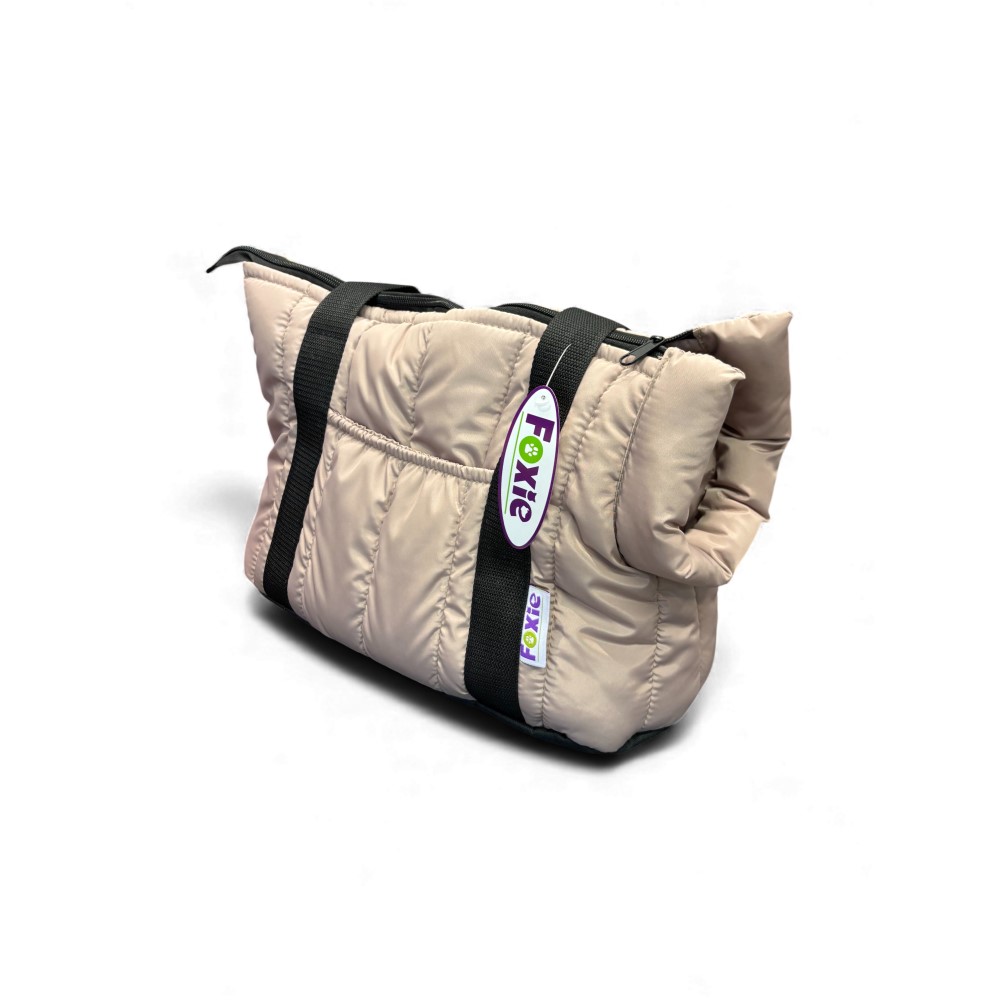 Сумка-переноска для животных Foxie Prime extra 43х27х22см мягкая холодный беж 2300₽