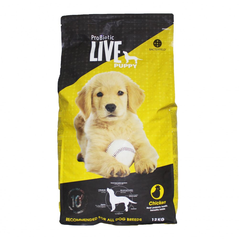 Корм для щенков Probiotic LIVE курица сух. 12кг