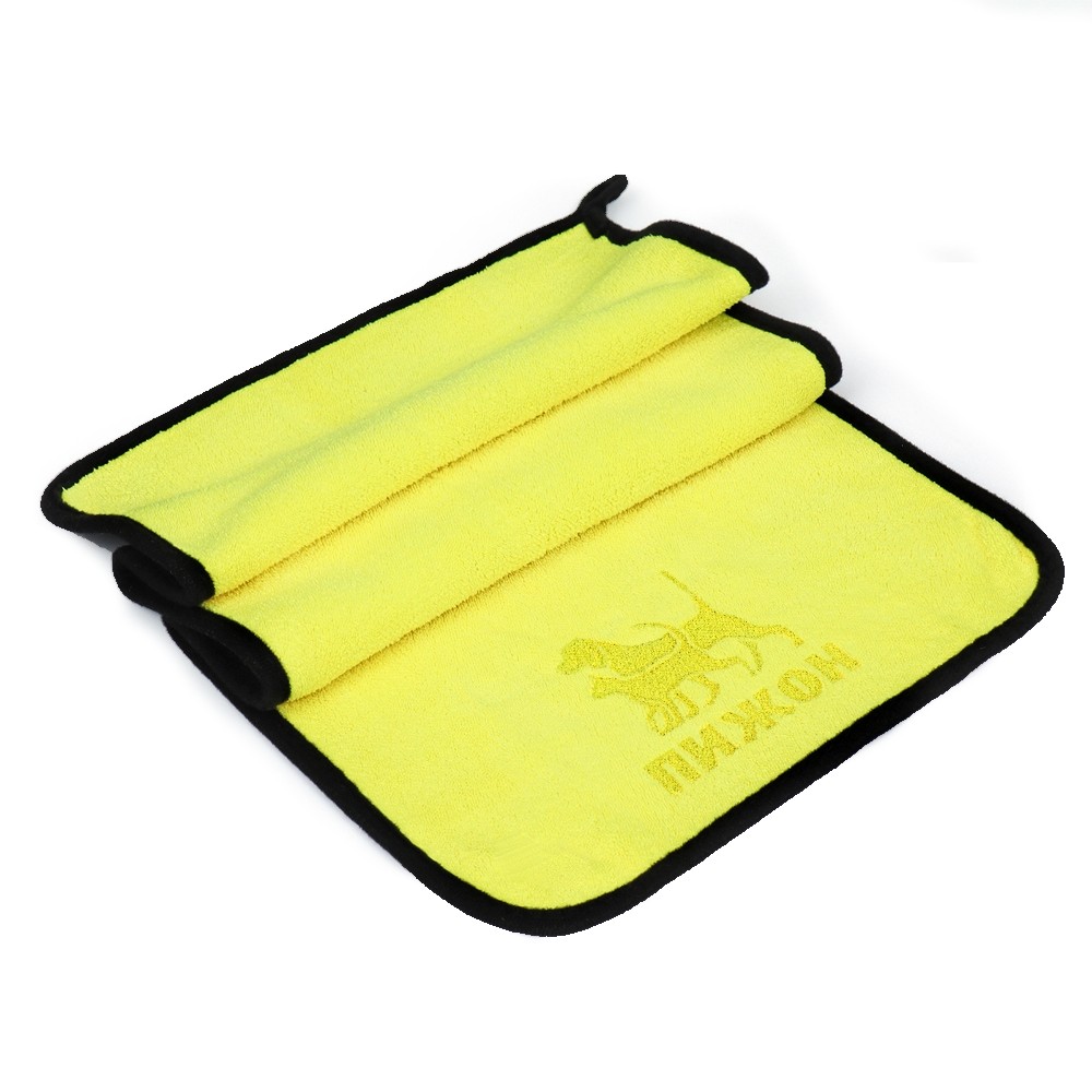 Полотенце для животных Пижон супервпитывающее, среднее, жёлтое 400г/м, 30х60см