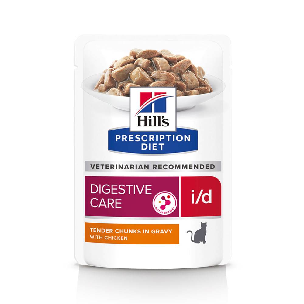 Корм для кошек Hill's Prescription Diet Feline I/D при заболеваниях ЖКТ, курица пауч 85г корм для собак hill s prescription diet canine i d лечение жкт сух 1 5кг