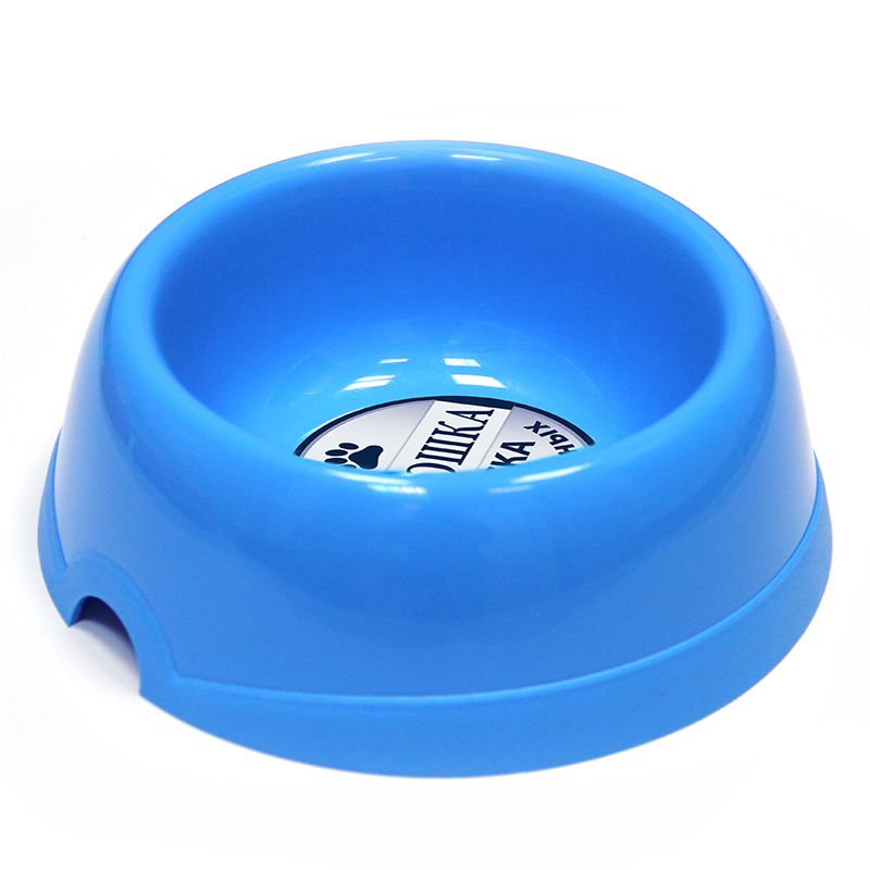 Миска для животных ХОРОШКА пластиковая голубая 1200мл