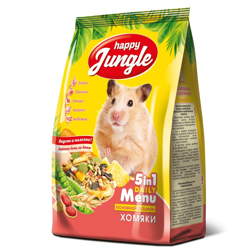 Корм для хомяков HAPPY JUNGLE 400г