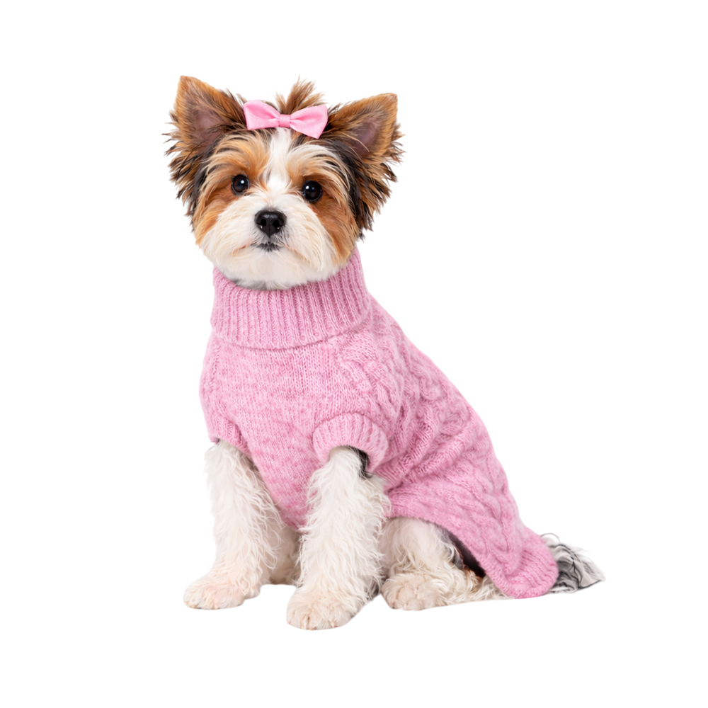 Свитер для собак Foxie Сuddly Pink S (длина спины 30см) розовый
