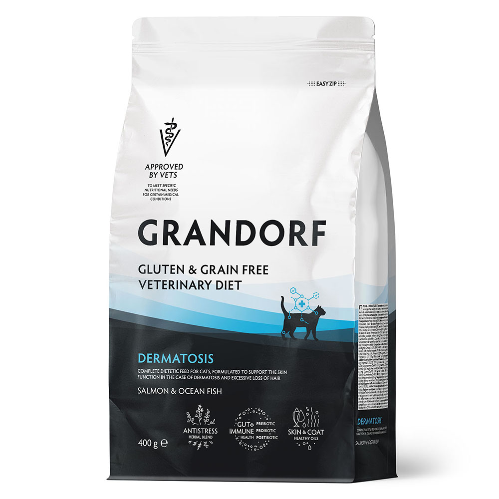 Корм для кошек GRANDORF VET ERINARY DIET Cat Dermatosis сух 400г 1121₽
