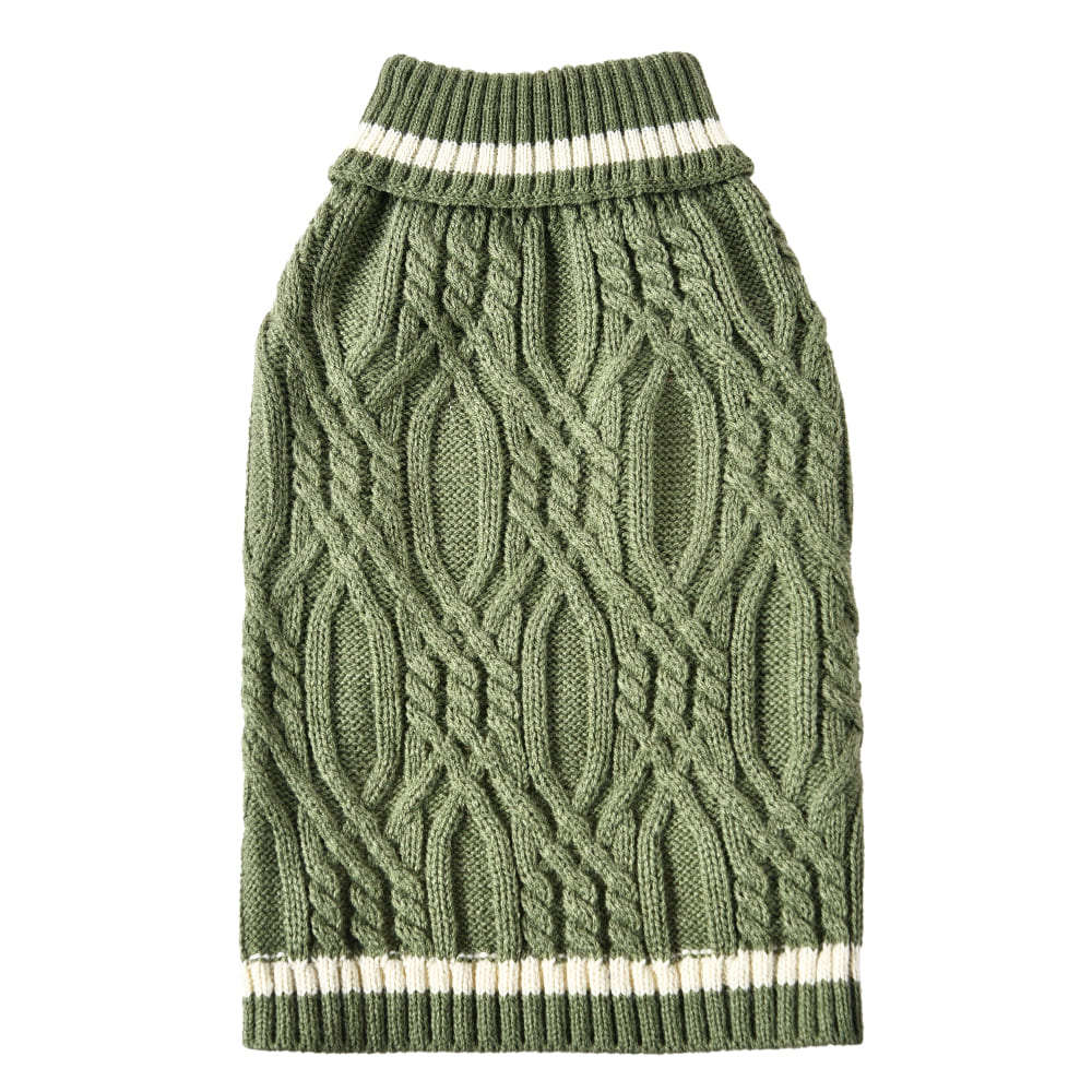 Свитер для собак Foxie Springtime Olive S (длина спины 30см) зеленый