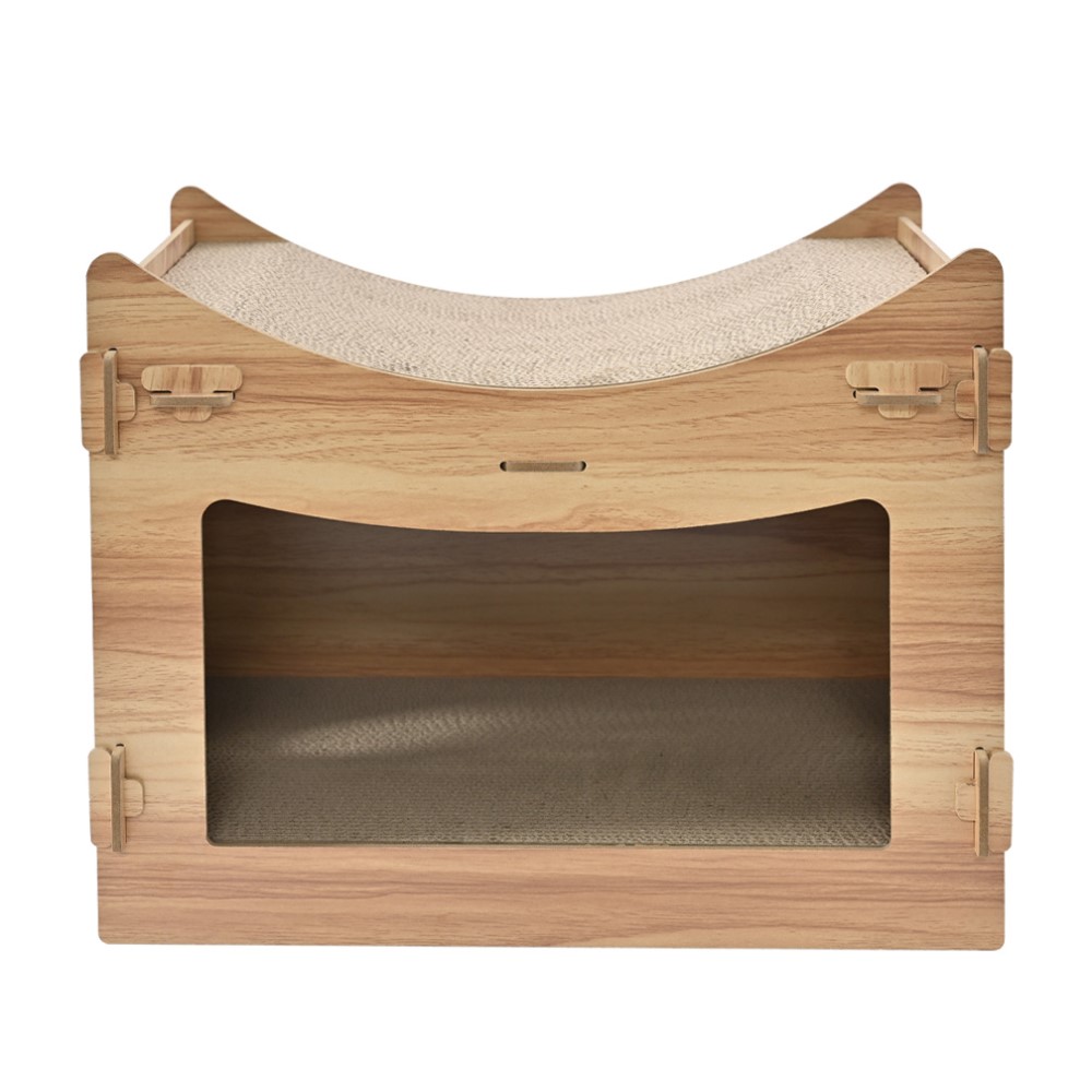 Когтеточка для кошек Foxie Cat house Домик двухуровневый с лежанкой из картона 45х33х35см 1294₽