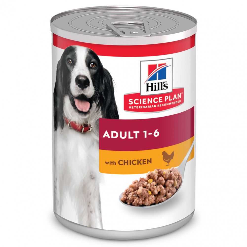 Корм для собак Hill's Science Plan курица банка 370г загуститель пищи для взрослых и детей с 3 лет банка disphagia нутриэн 370г
