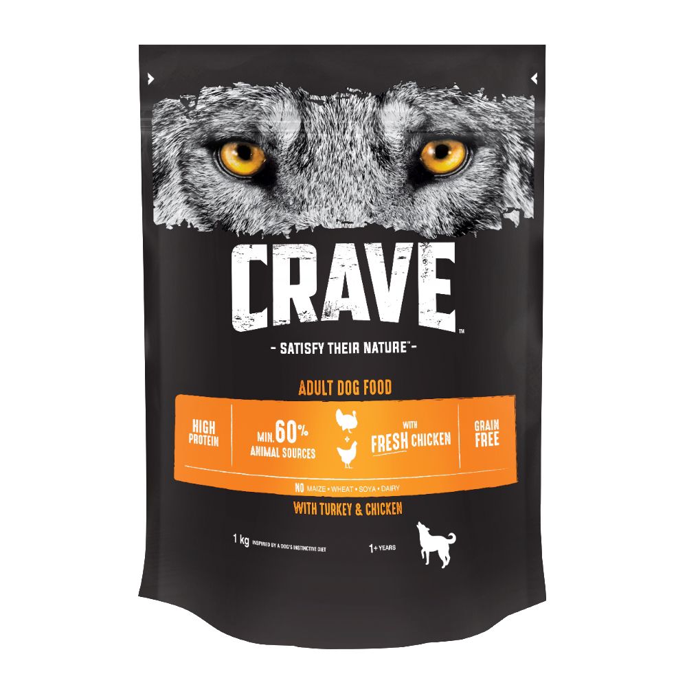 Корм для собак Crave Курица, индейка сух. 1кг