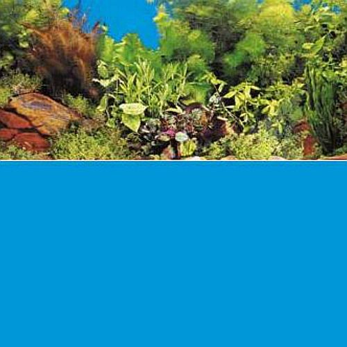 Фон для аквариума HAGEN двухсторонний скалисто-растительный/голубой 30см (цена за 10см)
