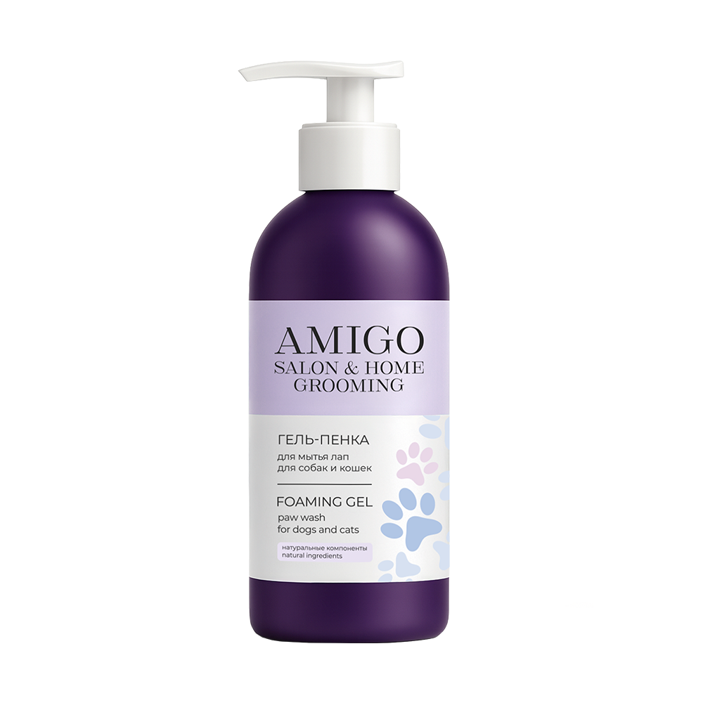 Гель-пенка AMIGO для мытья лап для собак и кошек 300мл 468₽