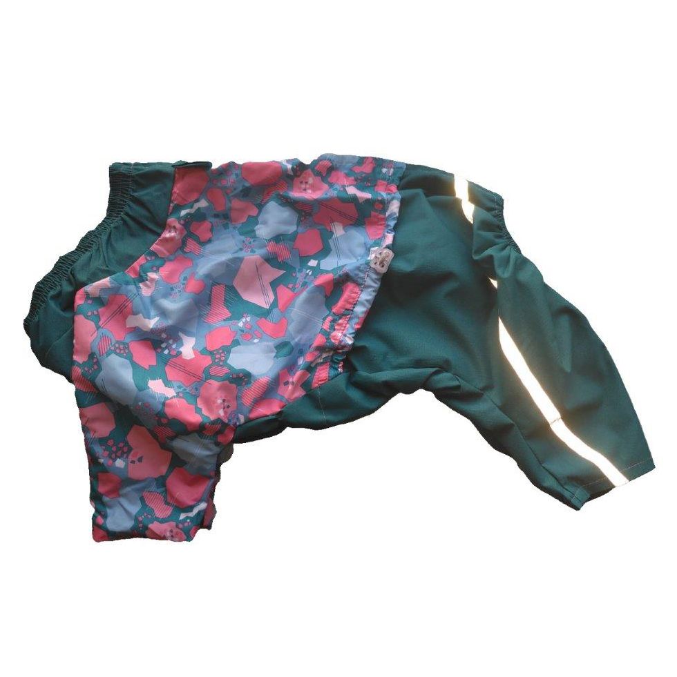 Комбинезон-плащ МОХНАТЫЕ УШКИ для собак породы МОПС молния сверху унисекс размер XL 28см 1767₽