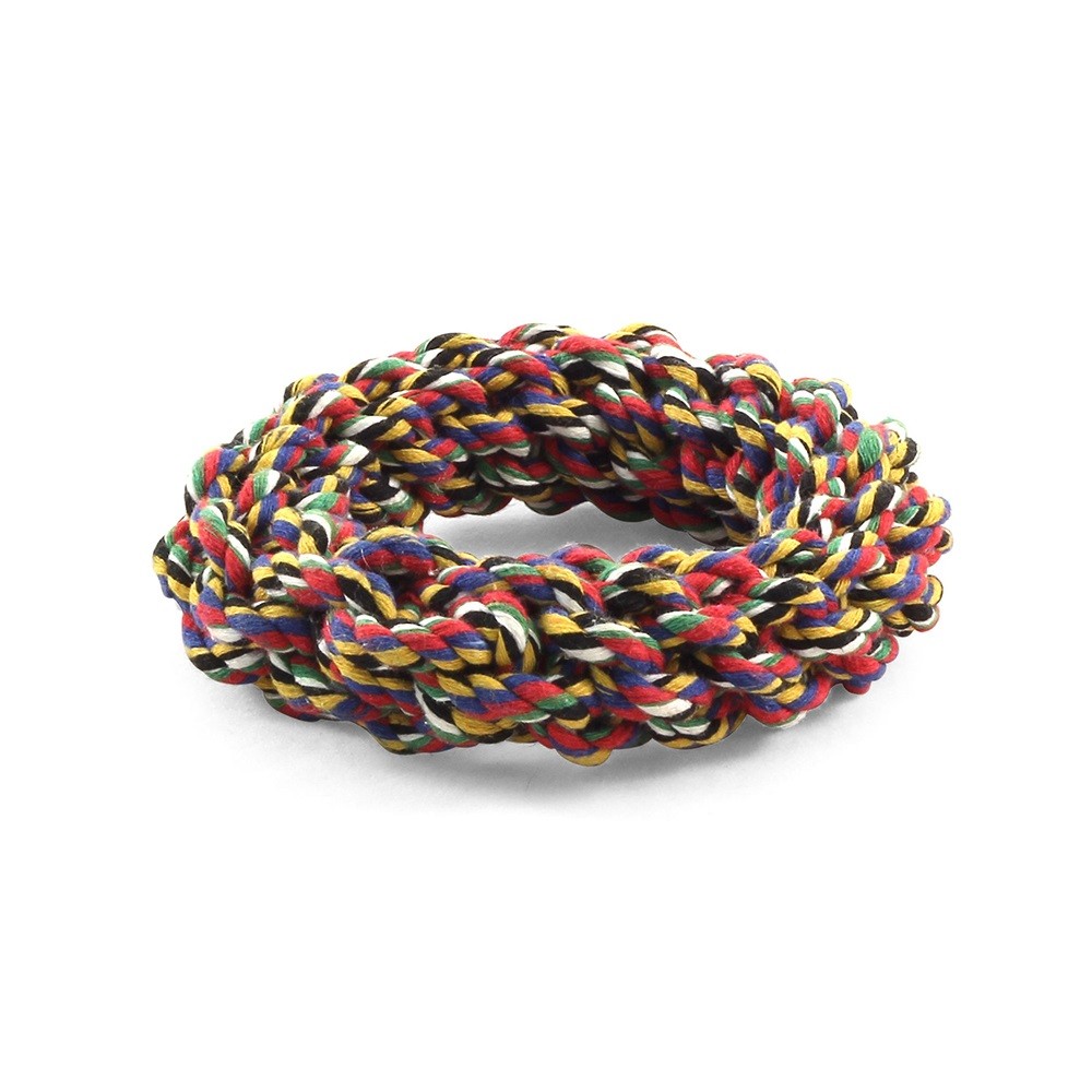 цена Игрушка для собак TRIOL Веревка-плетеное кольцо 20см