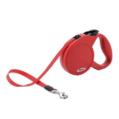 flexi рулетка ремень для собак красная new classic tape red 50 кг 8 м Рулетка для собак Flexi Classic Compact Mini (до 12кг) ремень 3м красная