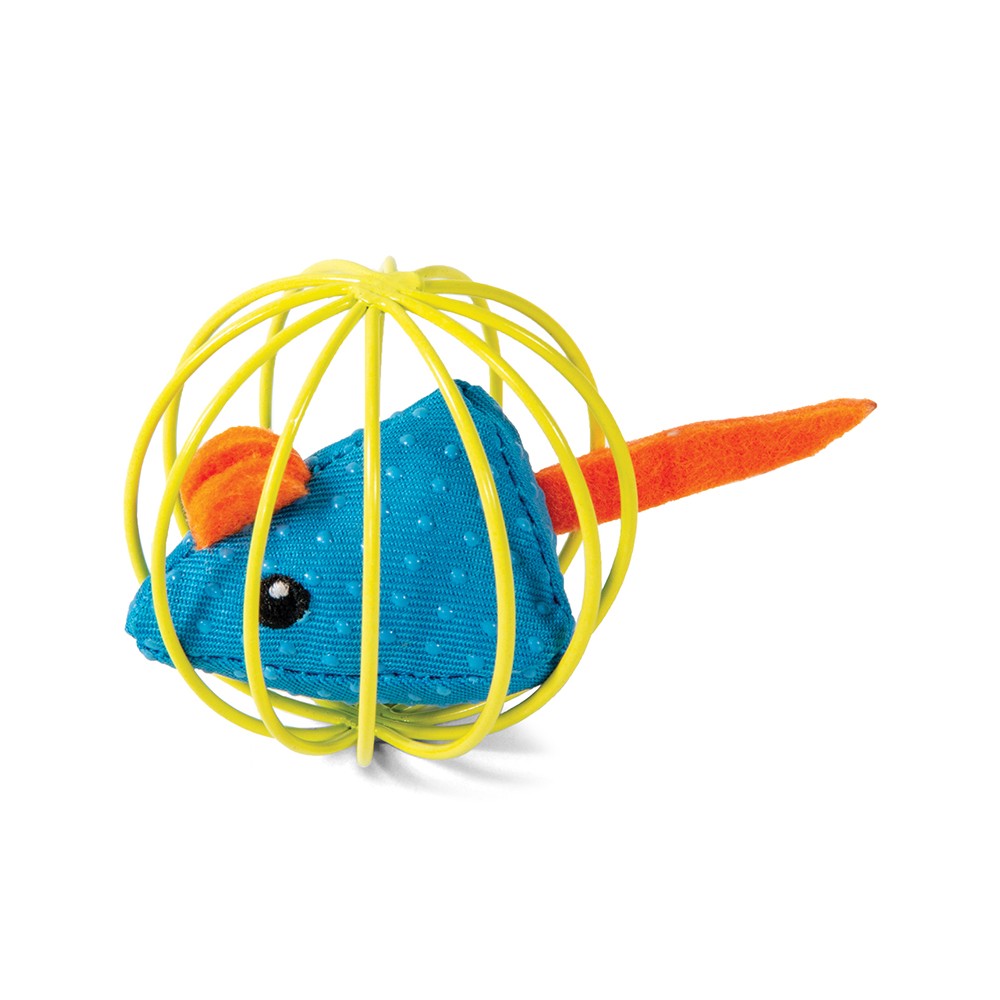 Игрушка для кошек TRIOL Мышка в шаре, d63мм