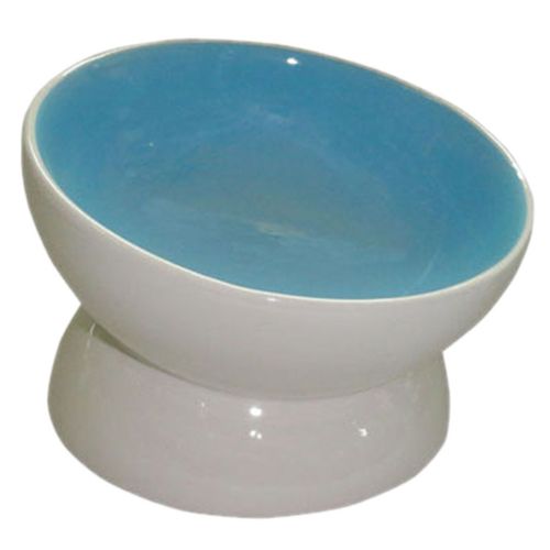 Миска для животных Foxie Dog Bowl голубая керамическая 13х13х11см 170мл миска для животных foxie fish bowl белая керамическая на подставке 14х14х5 5см 320мл