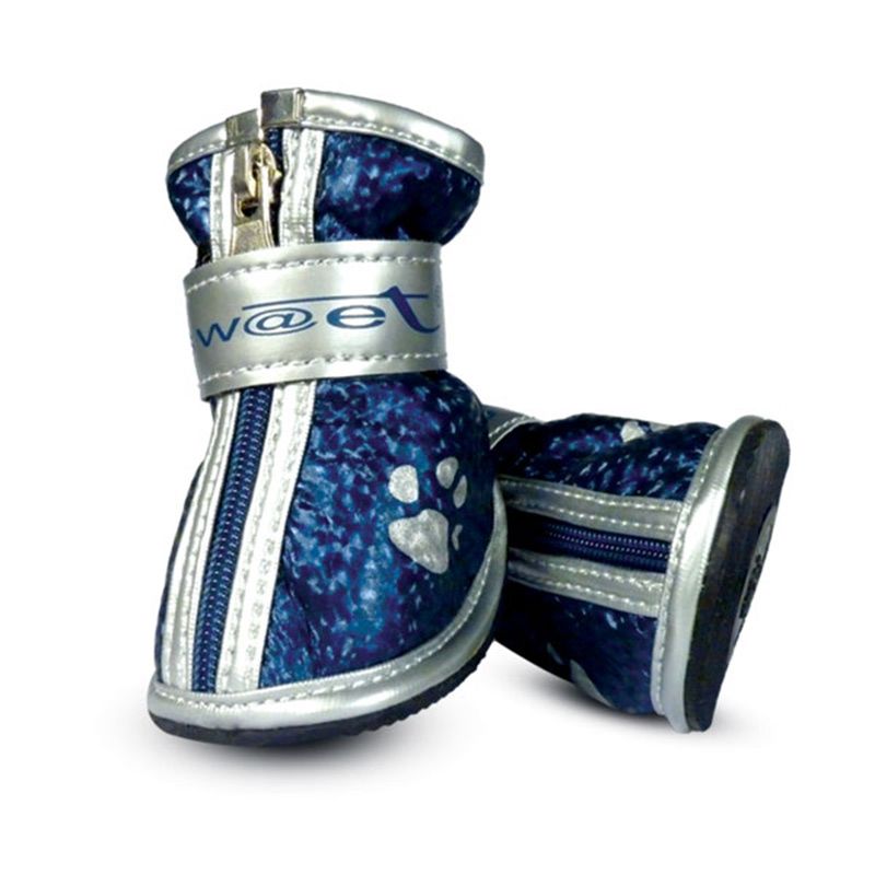 Ботинки для собак TRIOL YXS089-4 синие с "лапками", 55х45х55мм (уп.4шт.)