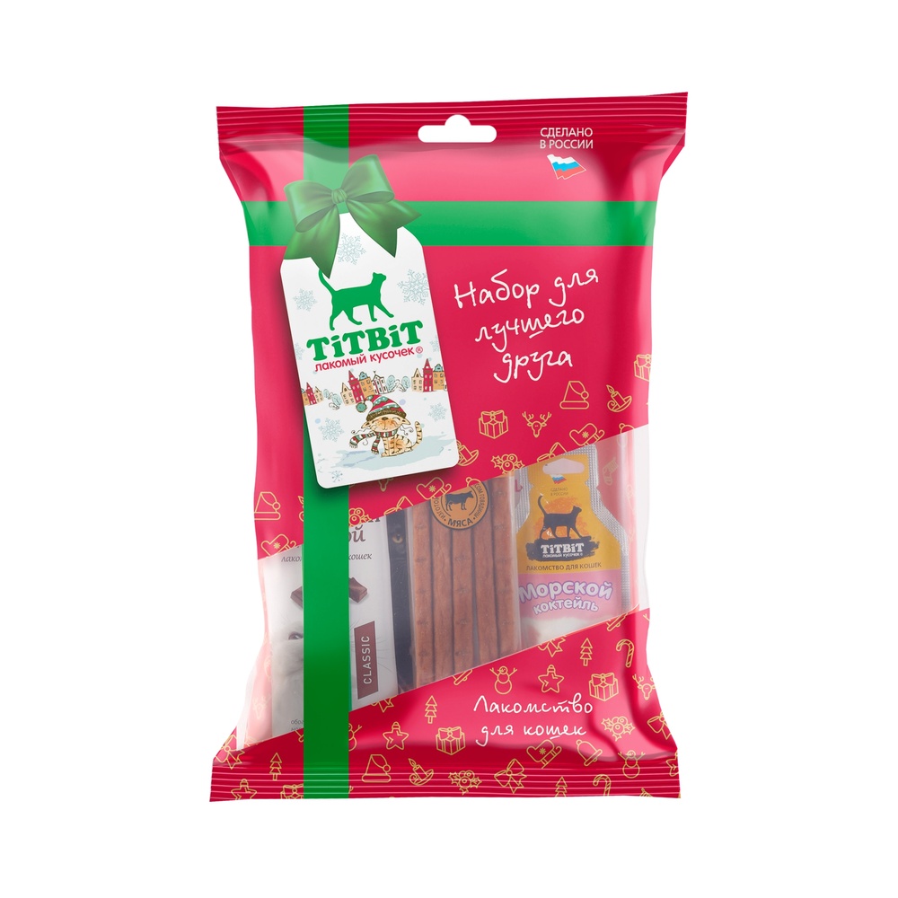 Лакомство для кошек TITBIT Подарочный набор Новогодняя коллекция 135г 419₽