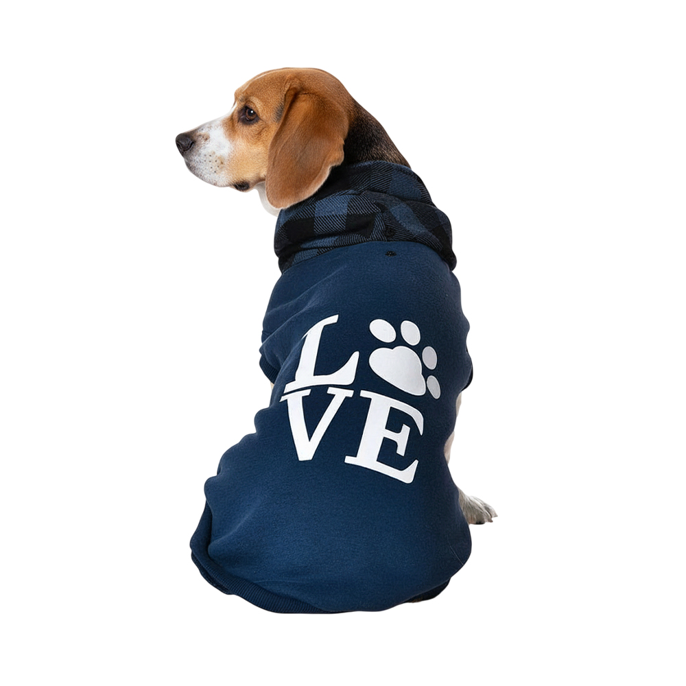 Толстовка для собак Foxie Love синяя р. L (длина спины 40см, обхват груди 40-44см)