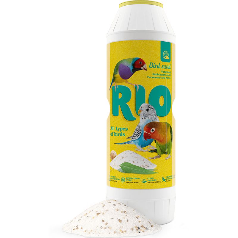 Гигиенический песок для птиц RIO 2кг versele laga песок с ракушечником для птиц kristal 5 кг