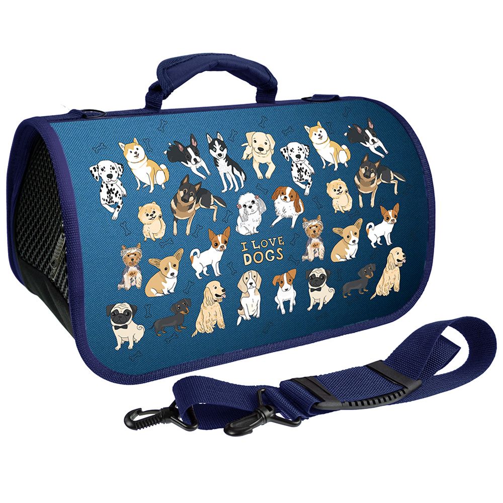 Сумка-переноска для животных Foxie Dogs 50х25х28см сумка переноска для животных foxie leopard 43х25х24см