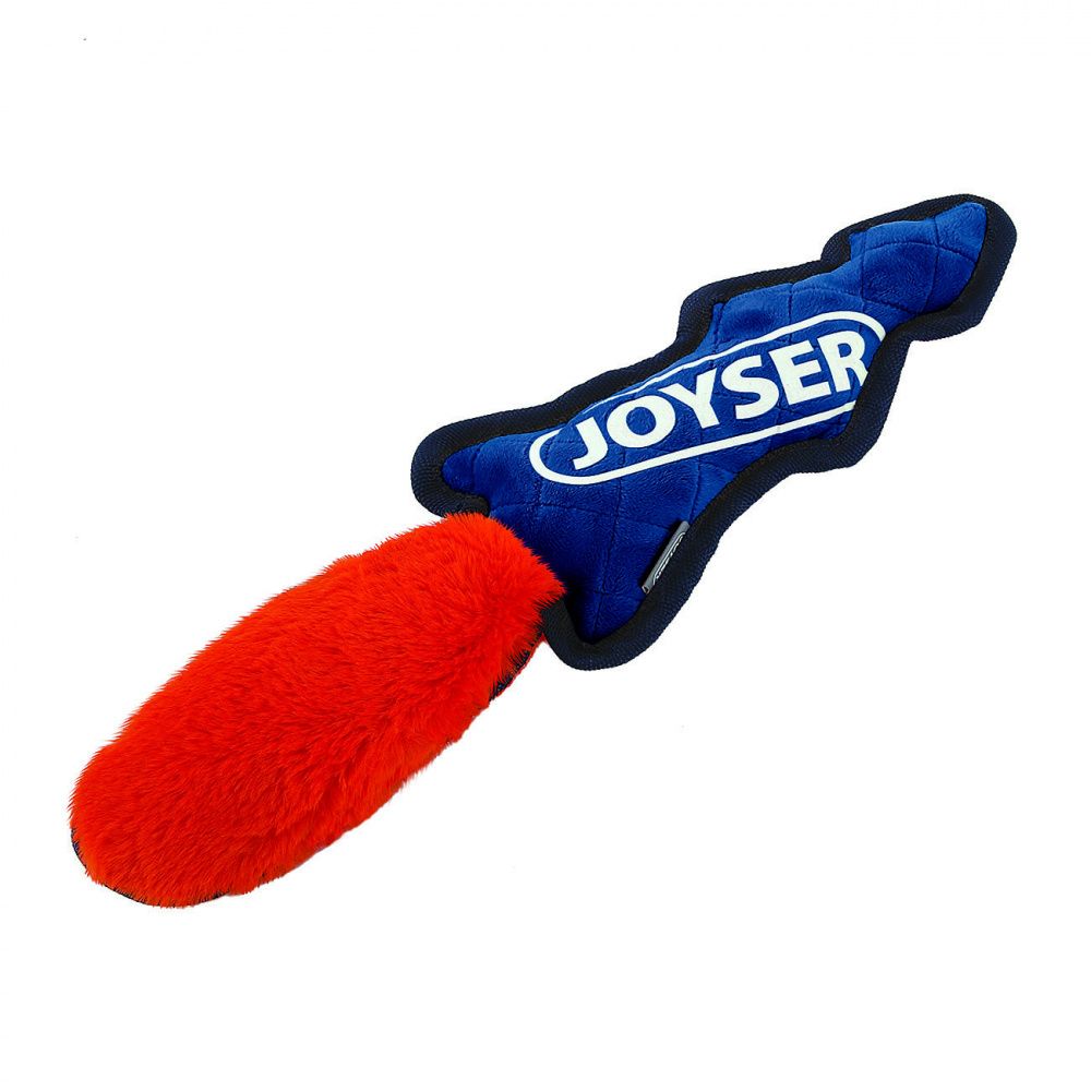 Игрушка для собак JOYSER Slimmy Plush Шкура лисы из плюша с пищалкой S/M синяя с оранжевым, 38см