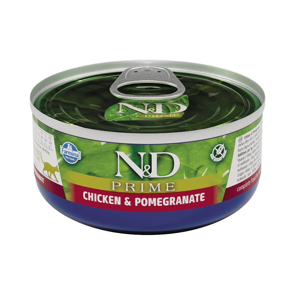 Корм для кошек Farmina N&D Prime курица и гранат банка 70г