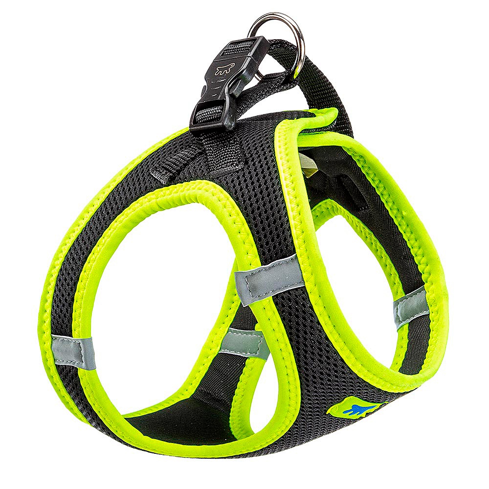 Шлейка для собак FERPLAST Kaori XXXS дышащая светоотражающая черно-жёлтая 2160₽