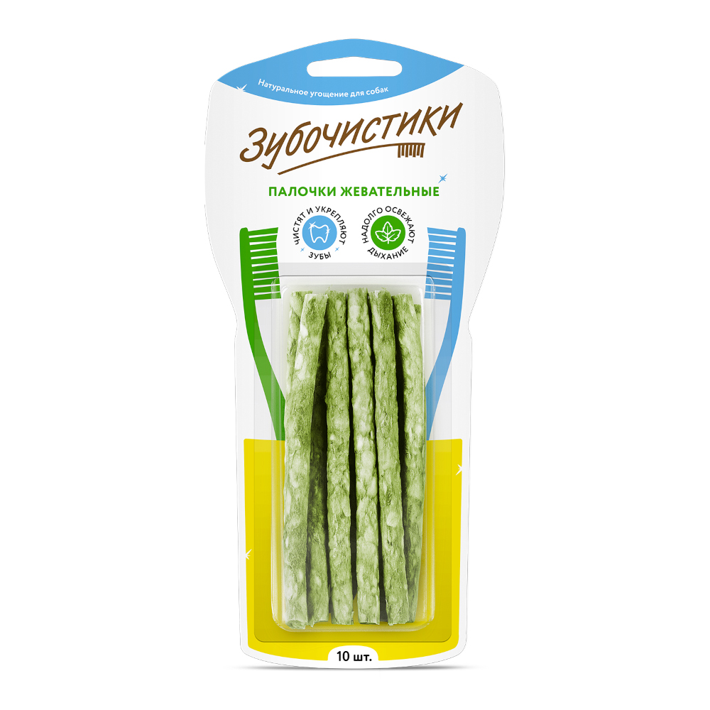 Лакомство для собак ДЕРЕВЕНСКИЕ ЛАКОМСТВА ЗУБОЧИСТИКИ Палочки жевательные 10шт 231₽