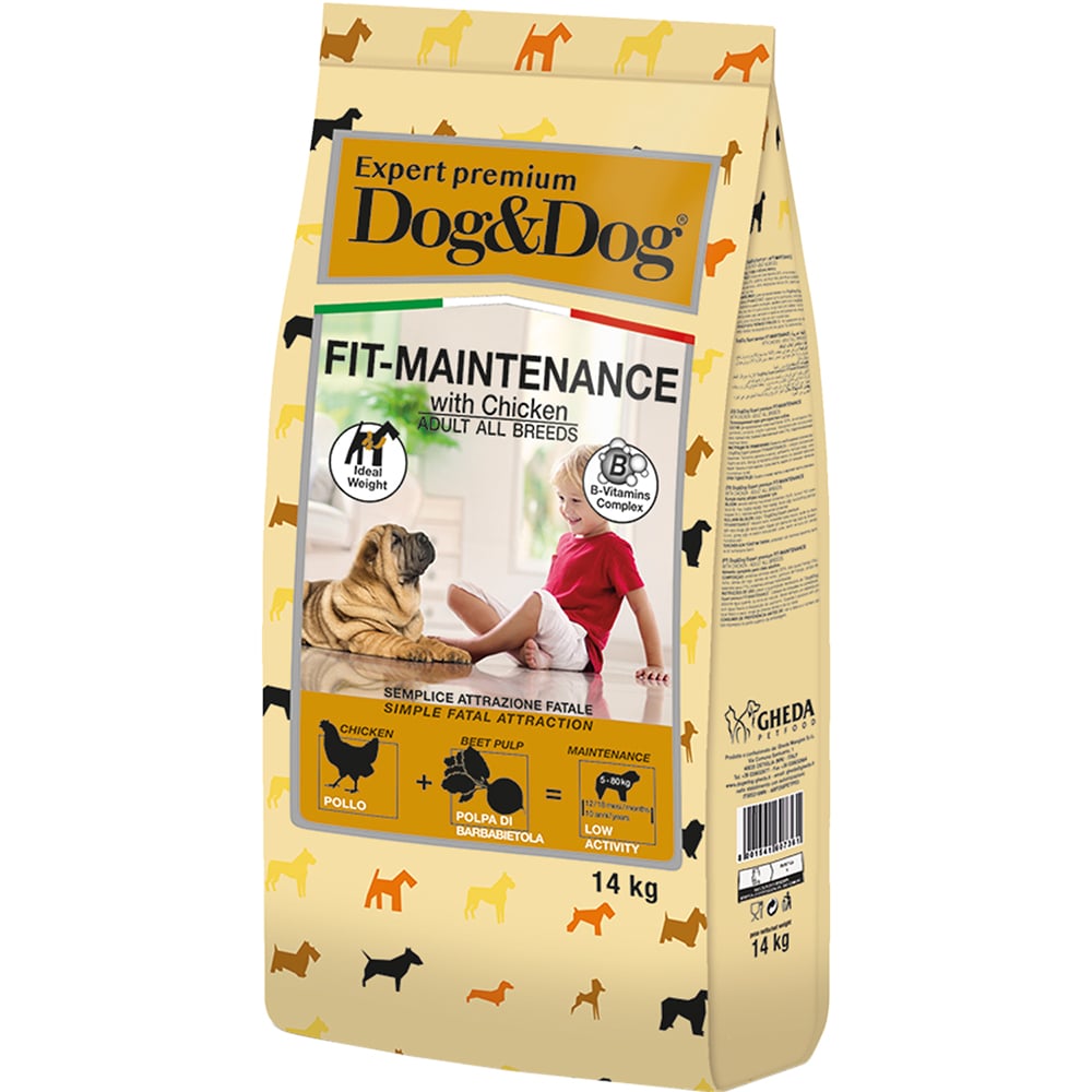 Корм для собак DOG&DOG Expert Premium Fit-Maintenance для контроля веса, курица сух. 14кг