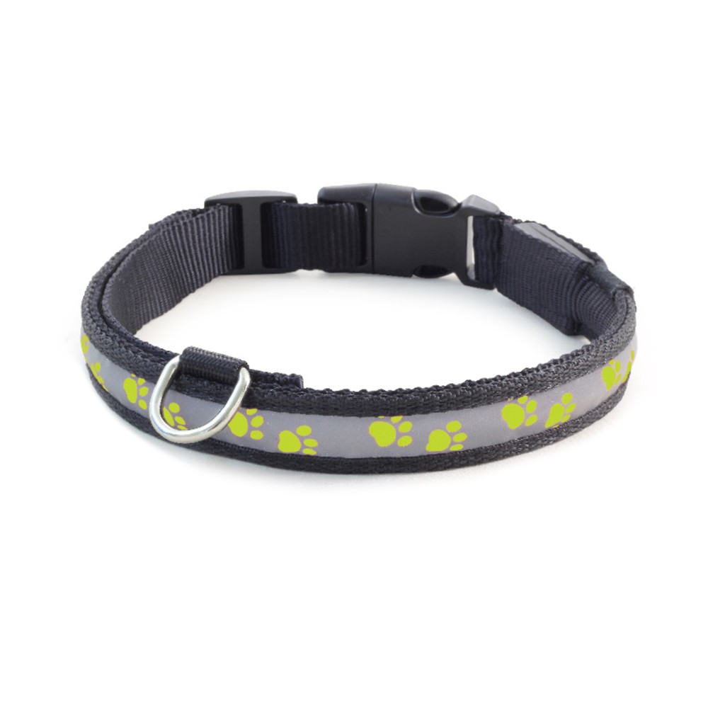 Ошейник для собак TRIOL Night City светодиодный салатовый M, 25х310-410мм