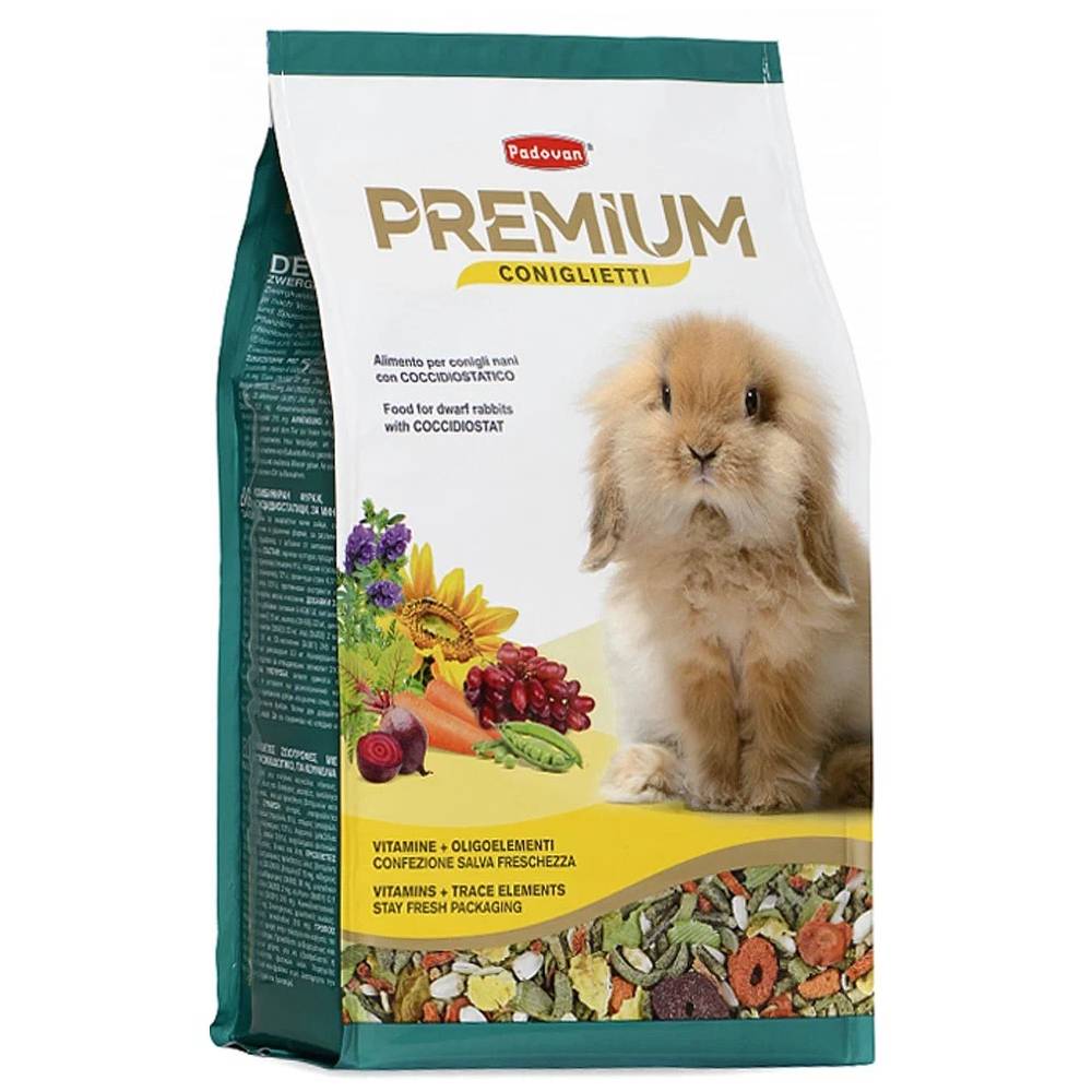 padovan premium coniflietti rabbit seed 500g Корм для грызунов Padovan PREMIUM для кроликов сух. 500г