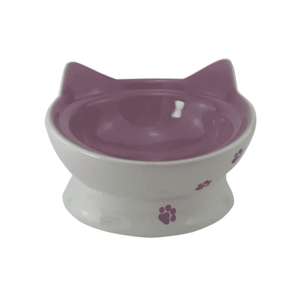 Миска для животных Foxie Catish сиреневая керамическая 15х15х9см 340мл