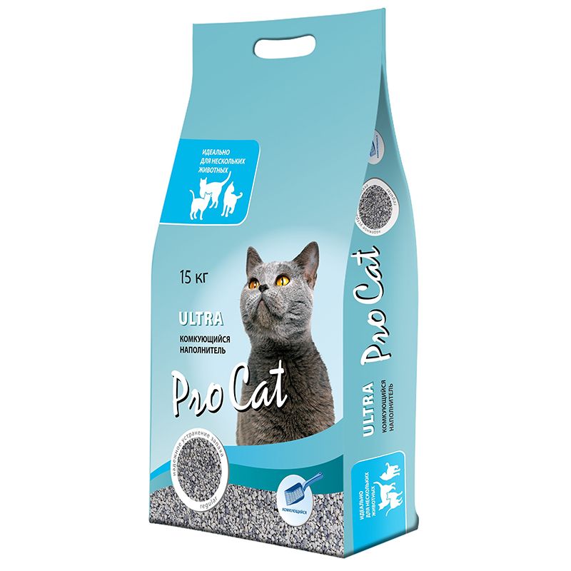 Наполнитель для кошачьего туалета Pro Cat ультра комкующийся 15кг