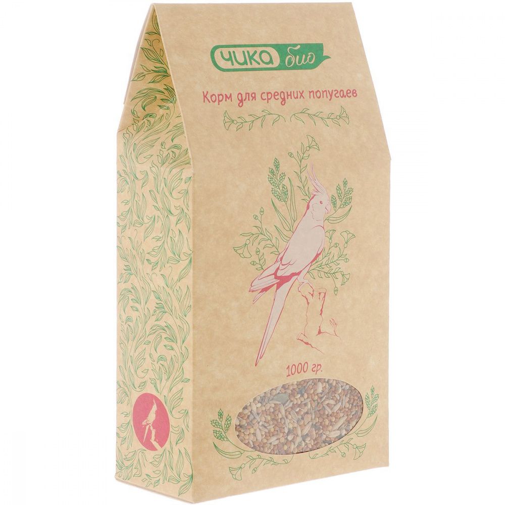 Корм для птиц ЧИКА БИО Смесь для средних попугаев 1кг