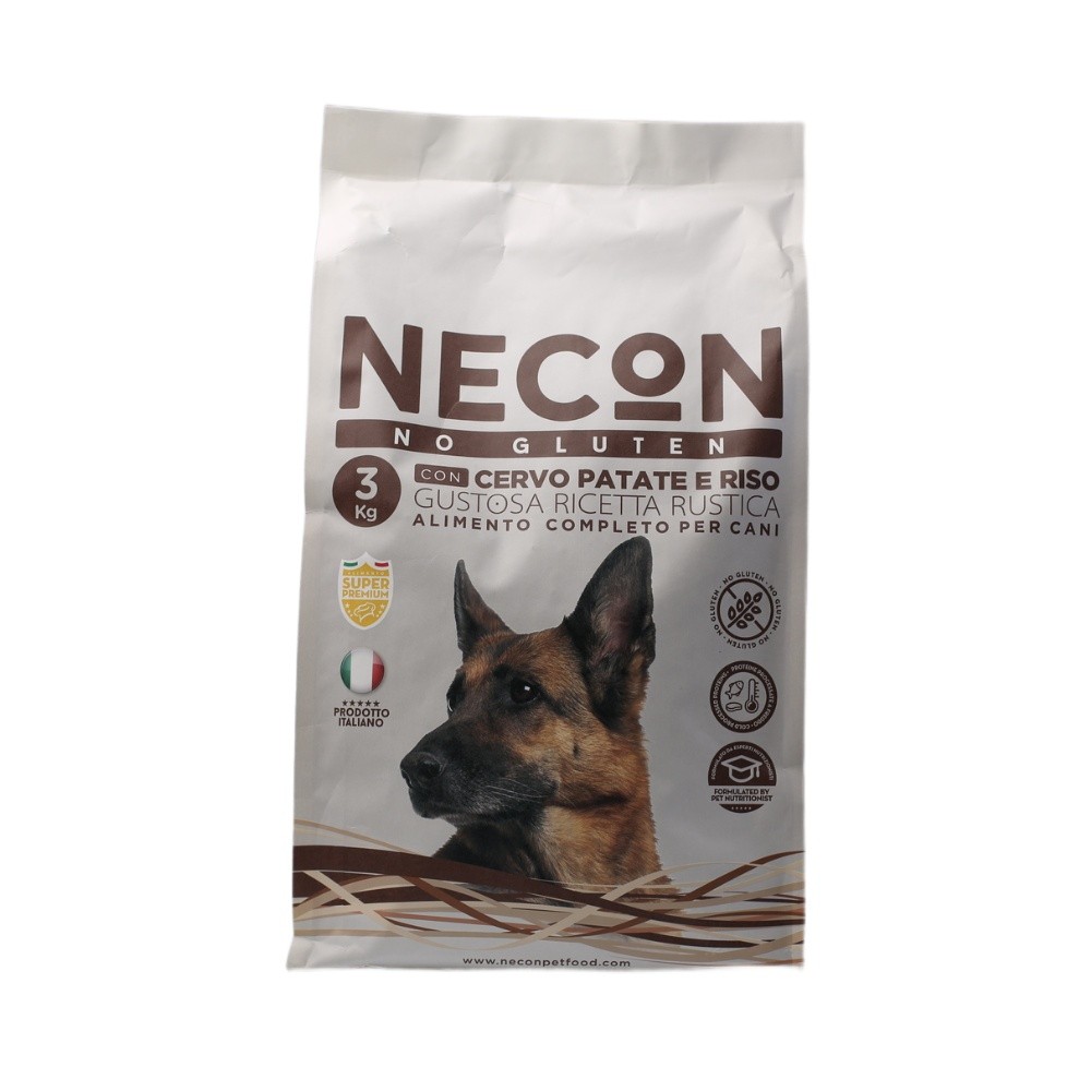 Корм для собак NECON с олениной сух. 3кг корм для собак necon zero grain беззерновой с индейкой и горохом сух 3кг