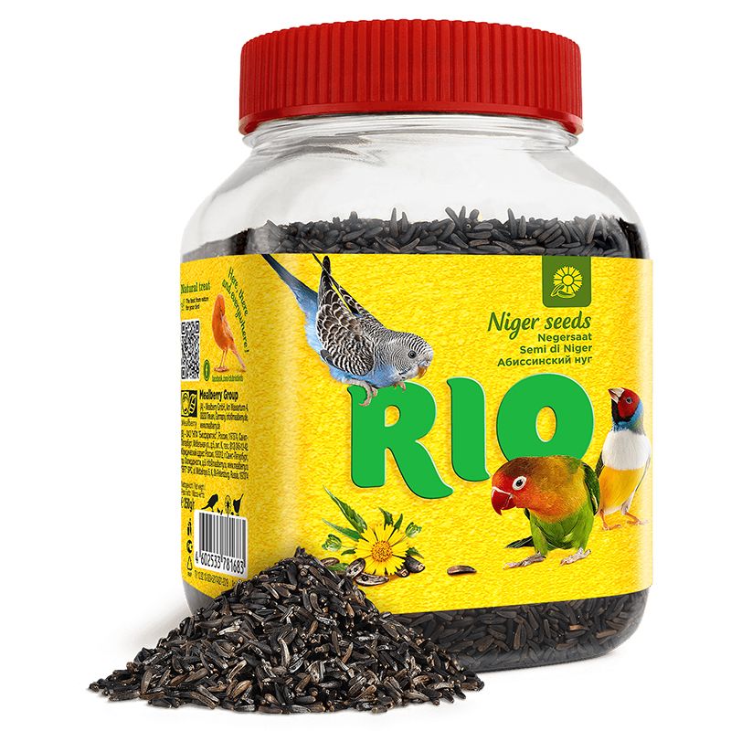 Лакомство для птиц RIO Абиссинский нуг 250г корм для птиц rio яичный для волнистых попугайчиков и других мелких птиц 250г