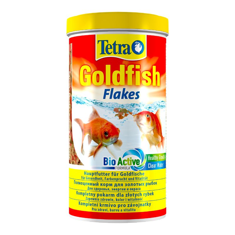 Корм для рыб TETRA Goldfisch Food корм в хлопьях для всех видов золотых рыбок 1л корм для рыб tetra guppy в хлопьях для гуппи 250мл