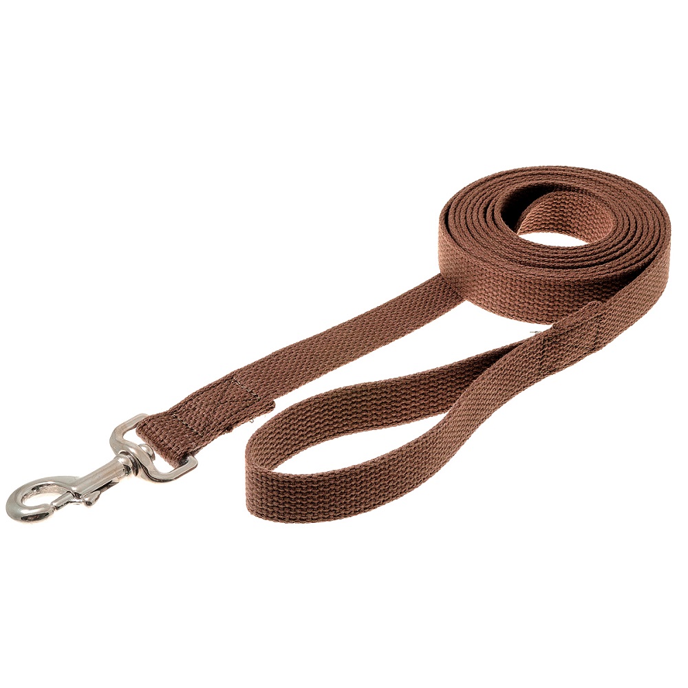 Поводок для собак VIPET с карабином брезент сшивной стальной карабин 25мм 3м 1039₽