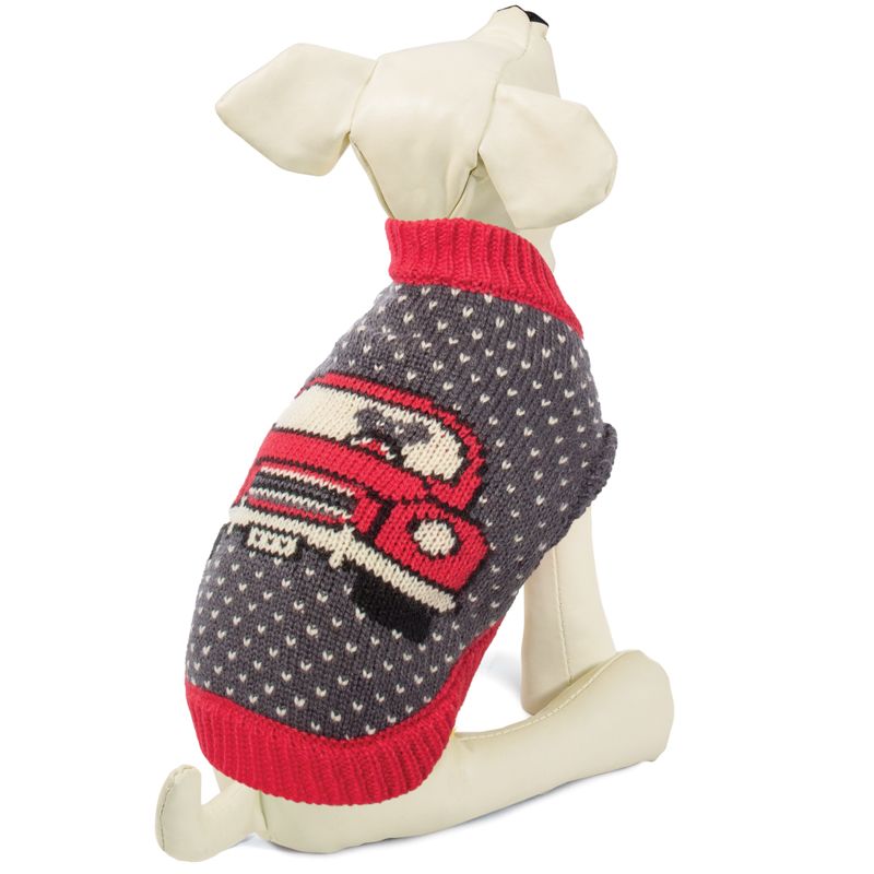 Свитер для собак TRIOL Машинка L, темно-серый, размер 35см свитер для собак triol сова l розовый размер 35см