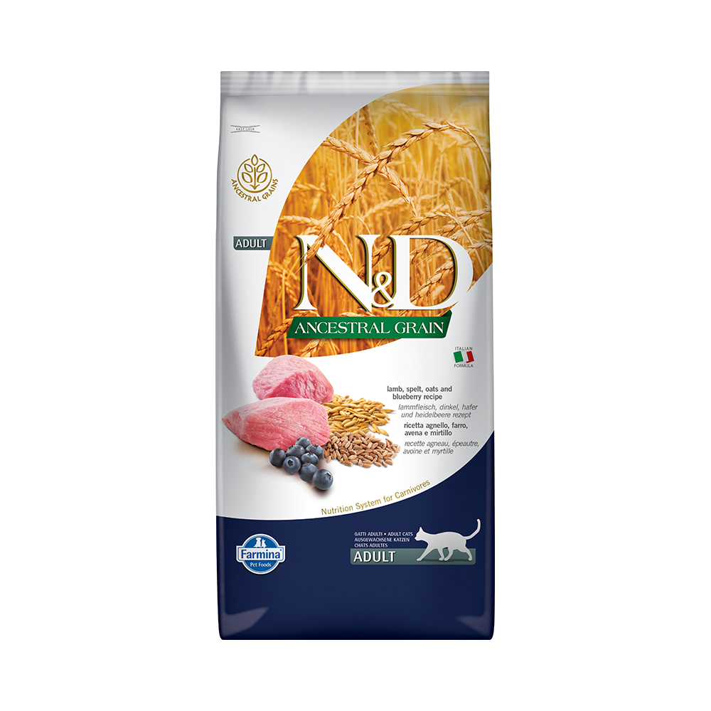 Корм для кошек Farmina N&D Low Grain Line ягненок с черникой сух. 10кг