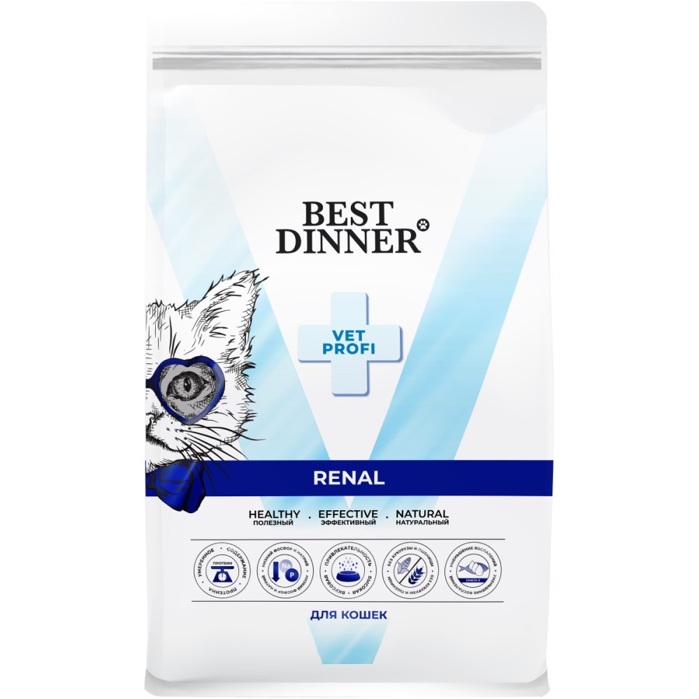Корм для кошек Best Dinner Vet Profi Renal при заболеваниях почек сух 400г 655₽