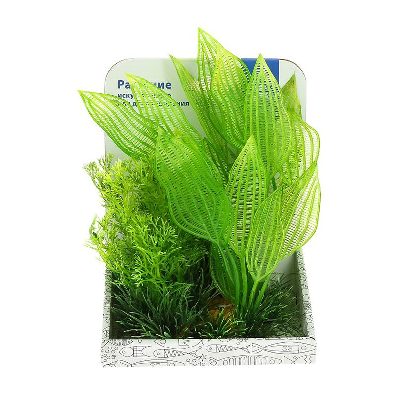 Композиция из пластиковых растений PRIME 1 15см декоративная композиция prime затонувший буксир мини 85х35х55мм